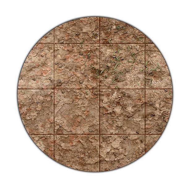 Monster Scenery: 3x3 Adventure Mat - Broken Grassland / Desert Scrubland