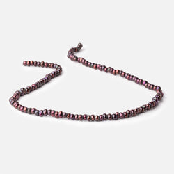 5mm Eggplant 2.5mm Large Hole Off Round Pearls 15 inch 135 Beads