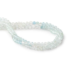 4-5mm Aquamarine Faceted Round 14 inch 70 Beads