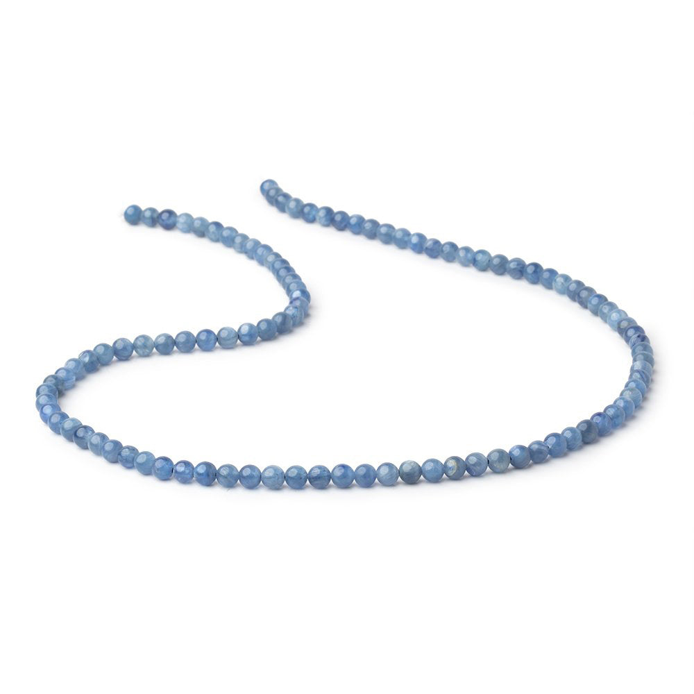 4mm Blue Kyanite Plain Round Beads 16 inch 100 pieces (ONLINE ORDER ONLY)
