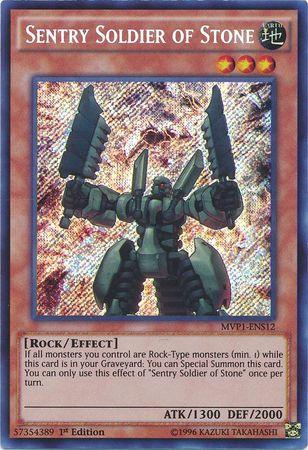 Sentry Soldier of Stone [MVP1-ENS12] Secret Rare (ONLINE ORDER ONLY)