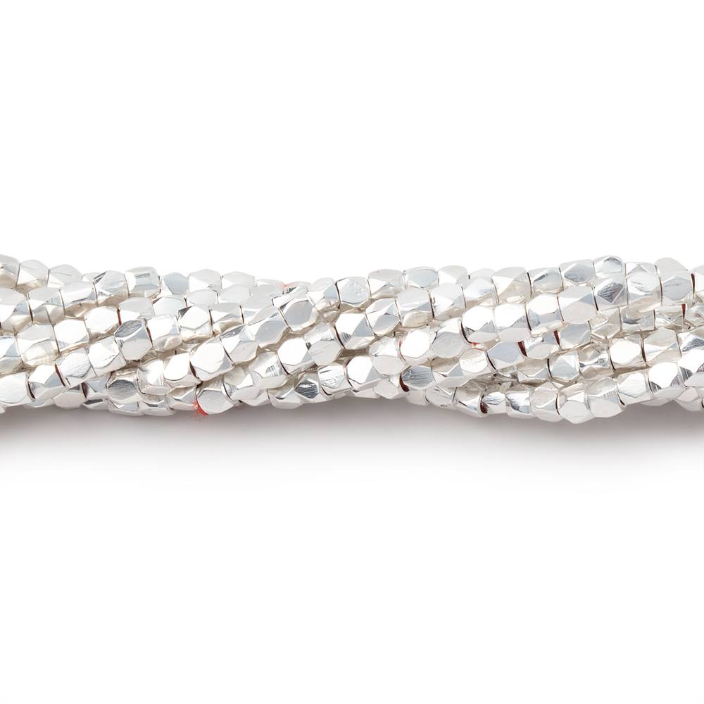 2mm Hand Polished Faceted Nugget Beads 8 inch 90 pieces (ONLINE ORDER ONLY)