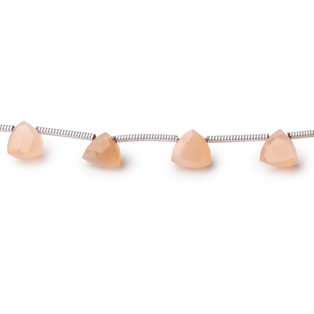 5-6mm Angel Skin Moonstone Top Drilled Trillion Beads 8 inch 16 pieces (ONLINE ORDER ONLY)