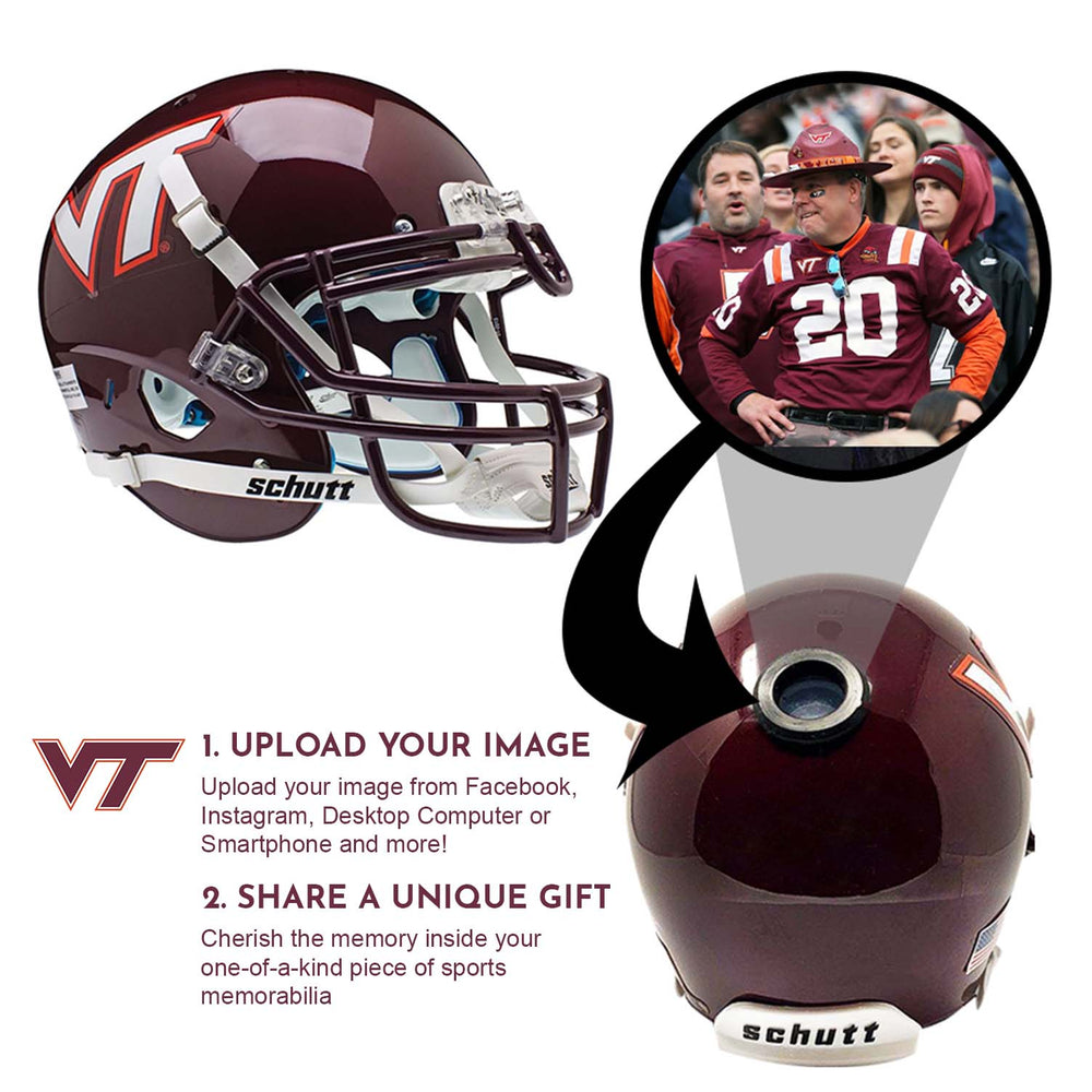 Virginia Tech Hokies College Football Collectible Mini Helmet - Picture Inside - FANZ Collectibles (Online Order Only) (ONLINE ORDER ONLY)
