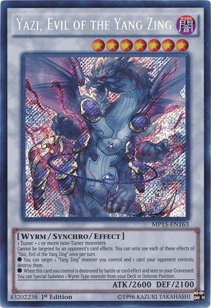 Yazi, Evil of the Yang Zing [MP15-EN163] Secret Rare (ONLINE ORDER ONLY)