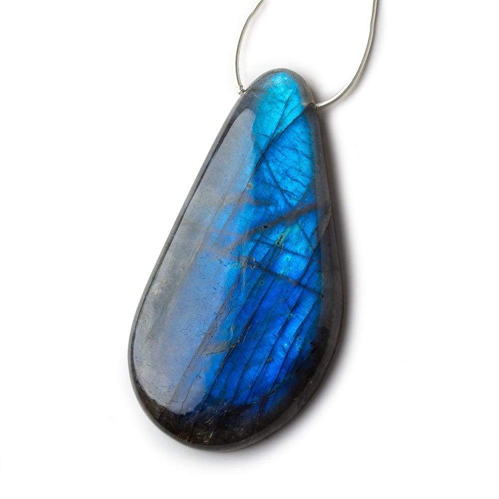 43x21x7mm Neon Blue Labradorite fancy shape focal bead 1 piece (ONLINE ORDER ONLY)