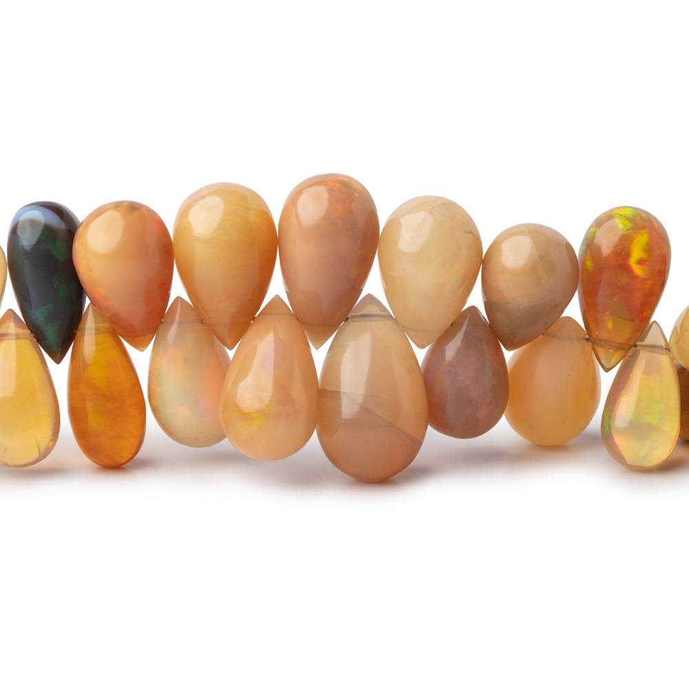 7-13mm Ethiopian Opal Plain Tear Drop Beads 6.5 inch 56 pieces (ONLINE ORDER ONLY)