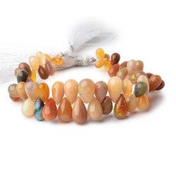 7-13mm Ethiopian Opal Plain Tear Drop Beads 6.5 inch 56 pieces (ONLINE ORDER ONLY)