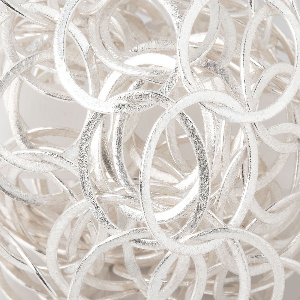 27x23mm Silver plated Brushed Oval Link Chain by the foot (ONLINE ORDER ONLY)
