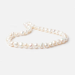 9-10mm White Baroque Freshwater Pearls 15 inch 42 beads (ONLINE ORDER ONLY)