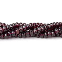 5.5mm Rhodolite Garnet Faceted Rondelles 7.75 inch 60 beads AA (ONLINE ORDER ONLY)