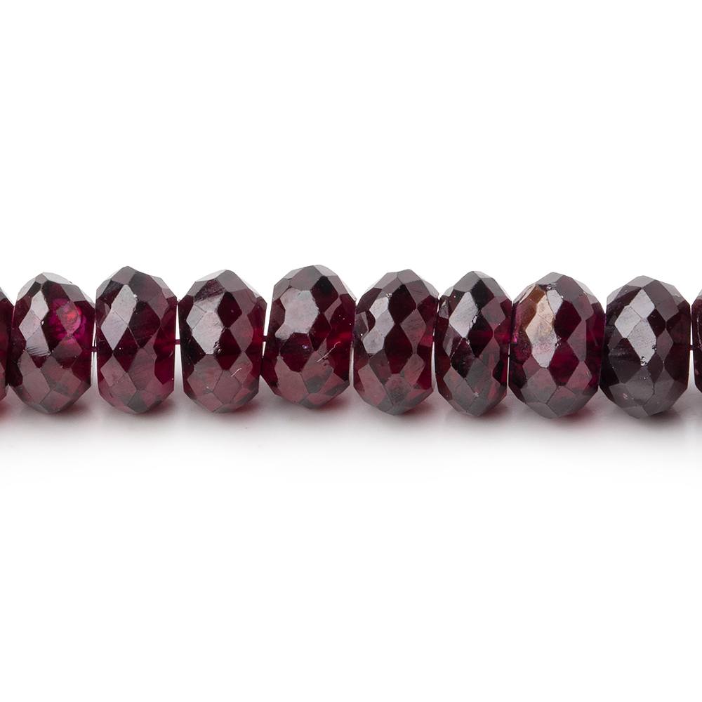 7mm Rhodolite Garnet Faceted Rondelle Beads 7.75 inch 50 pieces (ONLINE ORDER ONLY)