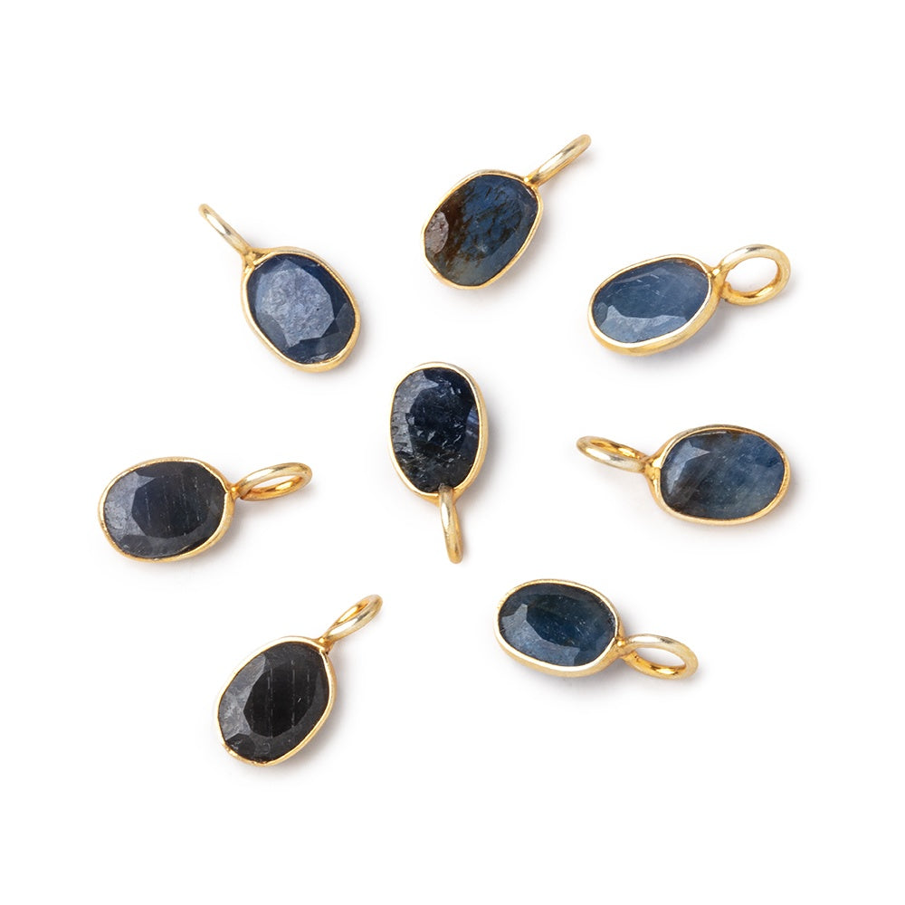 7x5mm Vermeil Bezel Sapphire Rose Cut Oval Pendant 1 piece (ONLINE ORDER ONLY)