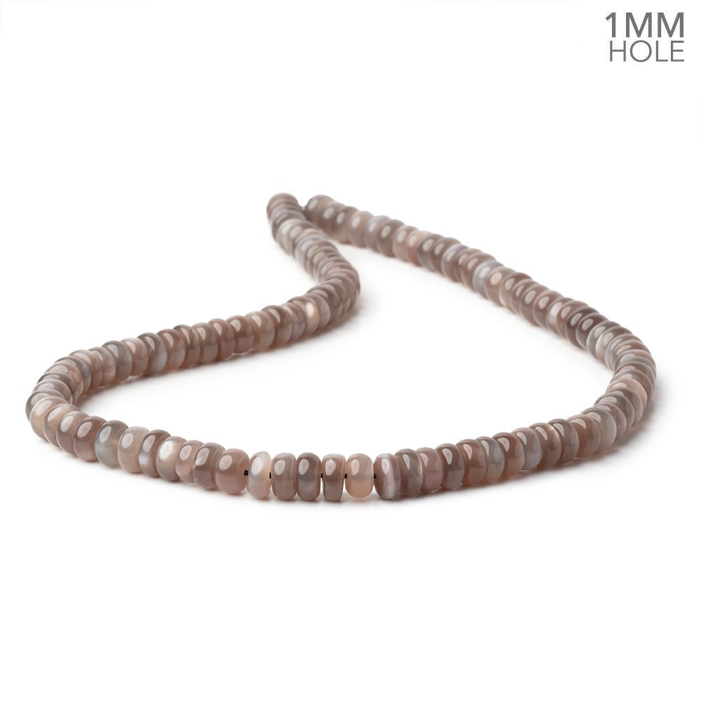 8mm Chocolate Moonstone Plain Rondelles 16 inch 80 Beads 1mm hole (ONLINE ORDER ONLY)