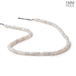 6mm Grey Moonstone Plain Rondelles 16 inch 96 Beads 1mm hole (ONLINE ORDER ONLY)