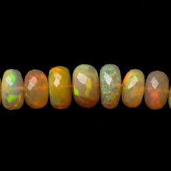 4.5-10.5mm Golden Ethiopian Opal faceted rondelle beads 16 inch 105 pieces (ONLINE ORDER ONLY)