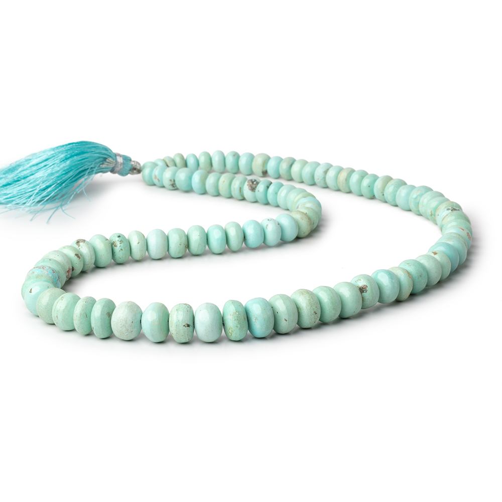 4.5-10mm Light Mongolian Turquoise Plain Rondelle 18 inches 88 Beads (ONLINE ORDER ONLY)