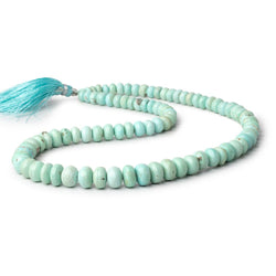 4.5-10mm Light Mongolian Turquoise Plain Rondelle 18 inches 88 Beads (ONLINE ORDER ONLY)