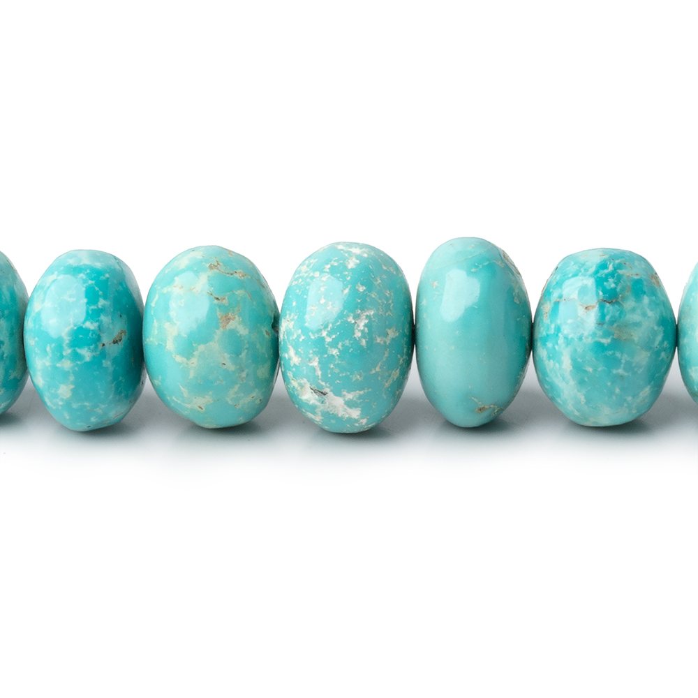 4.5-10mm Mongolian Turquoise Plain Rondelle 18 inch 88 beads (ONLINE ORDER ONLY)