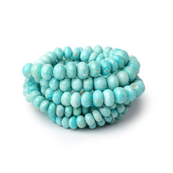 4.5-10mm Mongolian Turquoise Plain Rondelle 18 inch 88 beads (ONLINE ORDER ONLY)