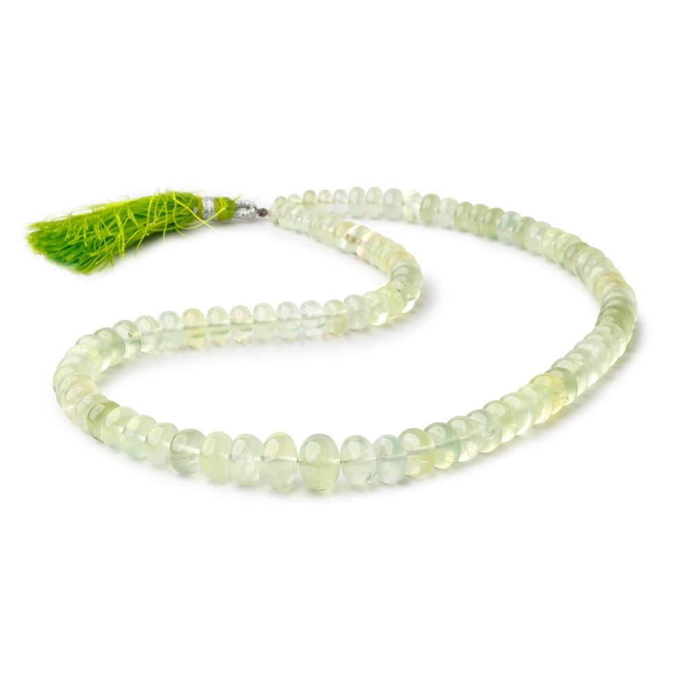 6.5-12mm Prehnite Plain Rondelle Beads 16 inch 82 pieces (ONLINE ORDER ONLY)