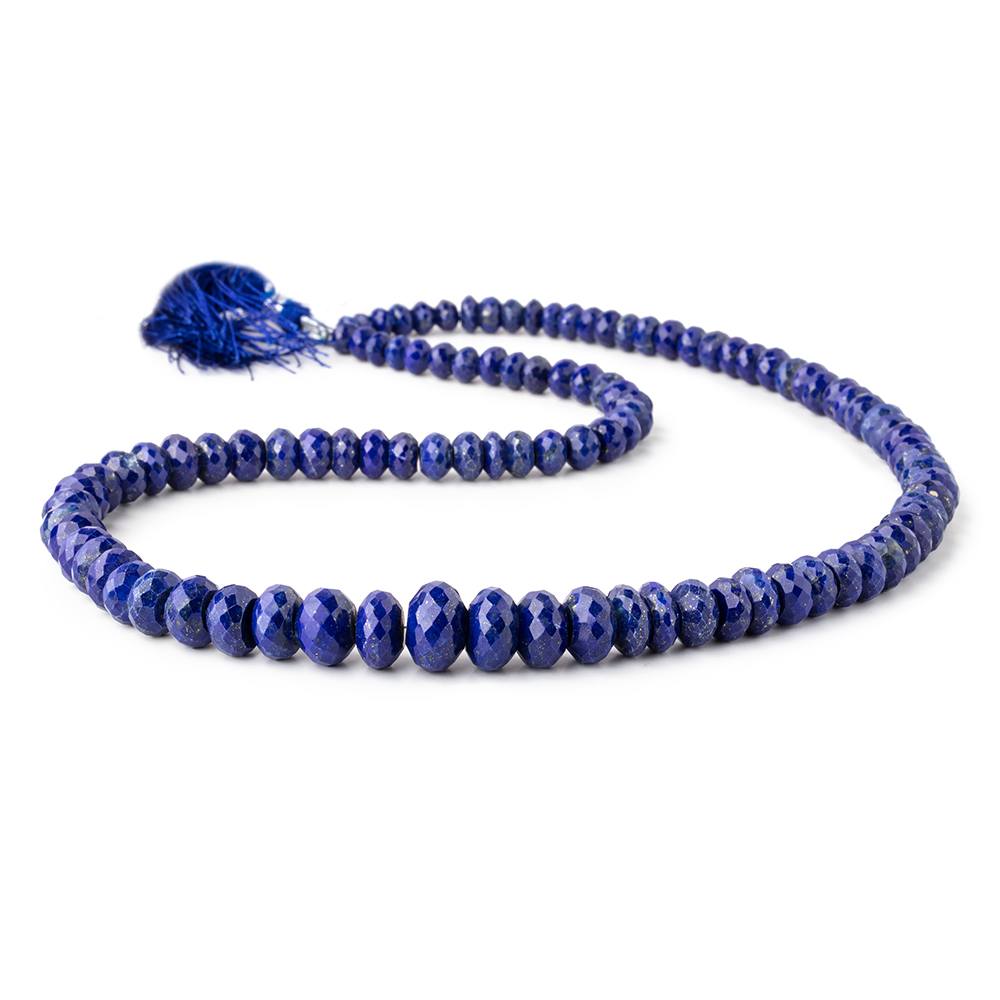 4.5-11.5mm Lapis Lazuli Faceted Rondelle Beads 16.5 inch 98 pieces (ONLINE ORDER ONLY)
