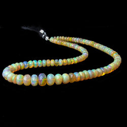 4.5-11mm Golden Ethiopian Opal faceted rondelle beads 16 inch 109 pieces (ONLINE ORDER ONLY)