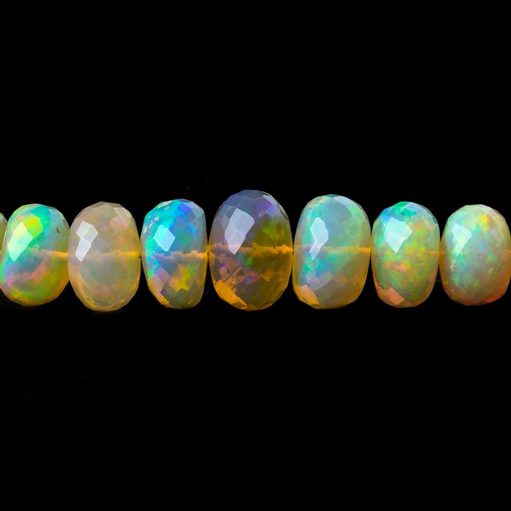 4.5-11mm Golden Ethiopian Opal faceted rondelle beads 16 inch 109 pieces (ONLINE ORDER ONLY)
