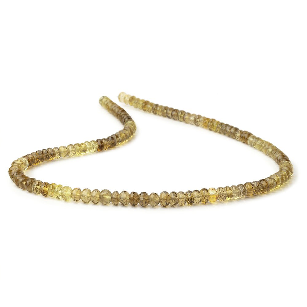 4.5-5.5mm Bi-Color Quartz Faceted Rondelle Beads 15 inch 121 pieces AA (ONLINE ORDER ONLY)
