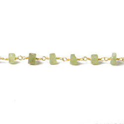 4.5-5mm Matte Peridot Gold plated Chain by the foot 35 pcs (ONLINE ORDER ONLY)
