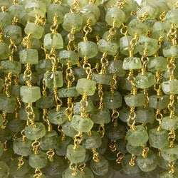 4.5-5mm Matte Peridot Gold plated Chain by the foot 35 pcs (ONLINE ORDER ONLY)