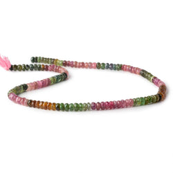 4.5-5mm Multi Color Tourmaline Beads Faceted Rondelle 14.5 inch 160 pcs (ONLINE ORDER ONLY)