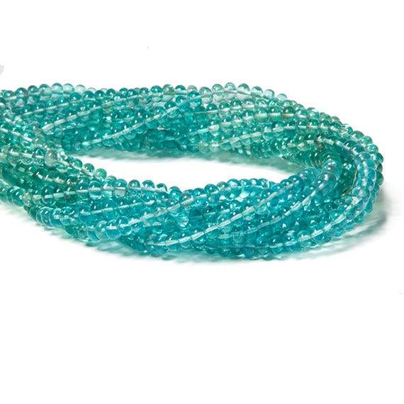 4.5-5mm Poolwater Blue Apatite plain rondelle beads 13 inch 103 pieces (ONLINE ORDER ONLY)