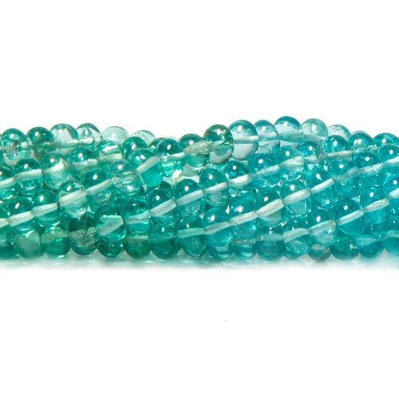 4.5-5mm Poolwater Blue Apatite plain rondelle beads 13 inch 103 pieces (ONLINE ORDER ONLY)