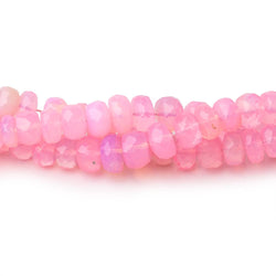 4.5-6.5mm Pink Ethiopian Opal Faceted Rondelle Beads 16 inch 136 pieces AA (ONLINE ORDER ONLY)