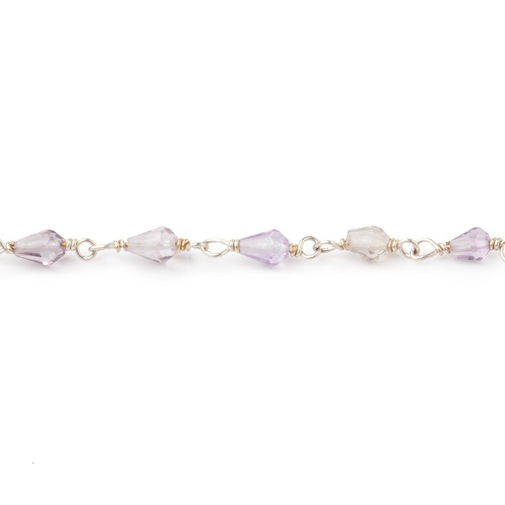 4.5-6mm Ametrine Faceted Tear Drop Beads on Sterling Silver Chain (ONLINE ORDER ONLY)