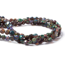 4.5-7mm Blue Ethiopian Opal Plain Coin Beads 18 inch 85 pieces AA (ONLINE ORDER ONLY)