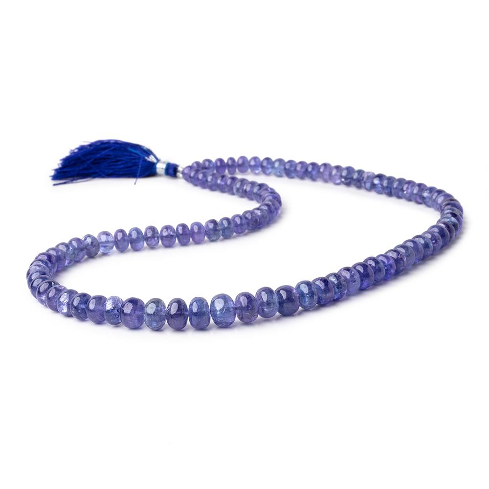 4.5-8.5mm Tanzanite Plain Rondelle Beads 16 inch 90 pieces AAA (ONLINE ORDER ONLY)