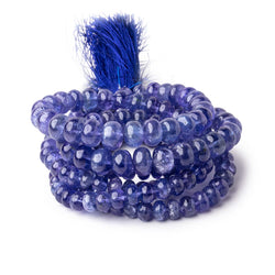 4.5-8.5mm Tanzanite Plain Rondelle Beads 16 inch 90 pieces AAA (ONLINE ORDER ONLY)