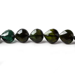 4.5- 8mm Green Tourmaline Straight Drill Heart 15.5 inch 56 pieces (ONLINE ORDER ONLY)