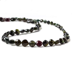 4.5- 8mm Green Tourmaline Straight Drill Heart 15.5 inch 56 pieces (ONLINE ORDER ONLY)