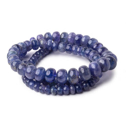 4.5-9mm Tanzanite Plain Rondelle Beads 18 inch 106 pieces AA (ONLINE ORDER ONLY)