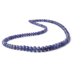 4.5-9mm Tanzanite Plain Rondelle Beads 18 inch 106 pieces AA (ONLINE ORDER ONLY)