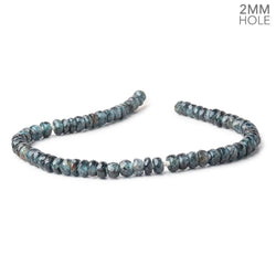 5-6mm Indigo Kyanite 2mm Large Hole Faceted Rondelle Beads 7 inch 53 pieces (ONLINE ORDER ONLY)