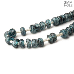 5-6mm Indigo Kyanite 2mm Large Hole Faceted Rondelle Beads 7 inch 53 pieces (ONLINE ORDER ONLY)