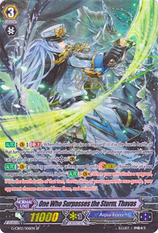 One Who Surpasses the Storm, Thavas (Alternate Art) (G-CB02/S06) [Commander of the Incessant Waves]