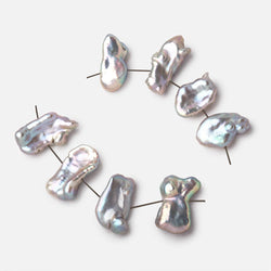 11-14mm Lilac Silver Side Drill Biwa Focals Set of 4 pieces (ONLINE ORDER ONLY)