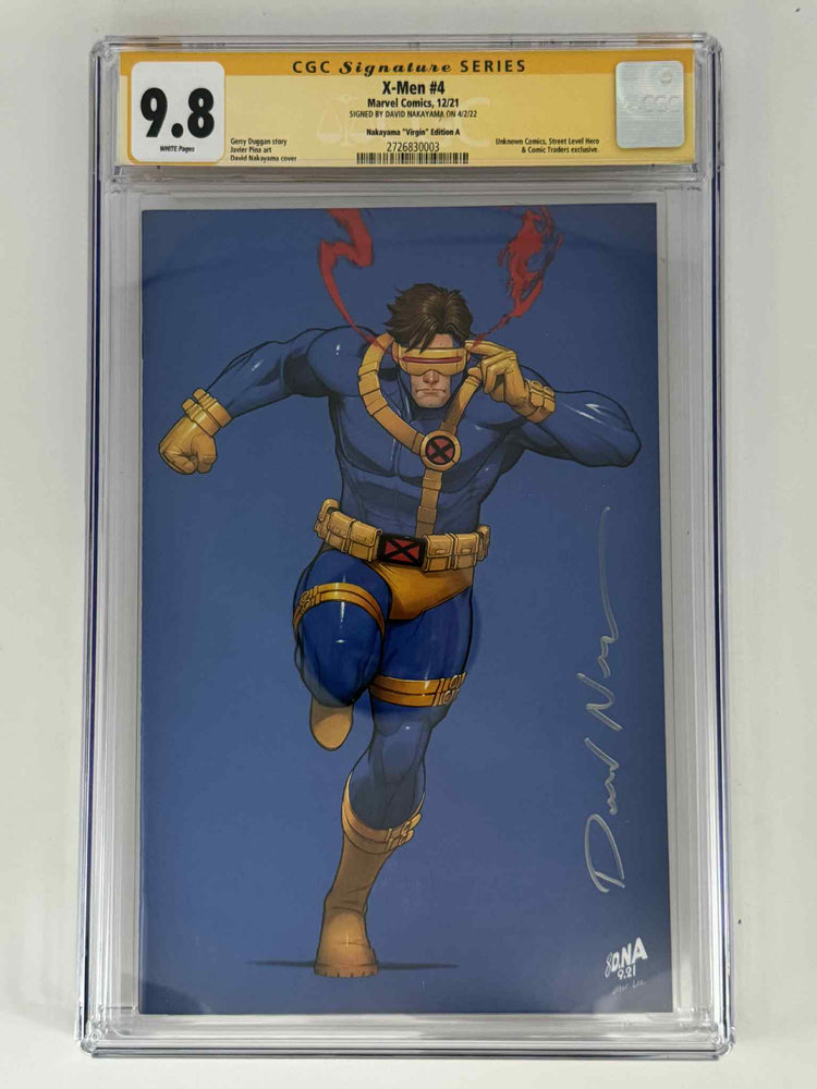 [Signed by David Nakayama] X-Men #4 CGC 9.8 Yellow Label Exclusive Virgin Color Bleed Var (ONLINE ORDER ONLY)