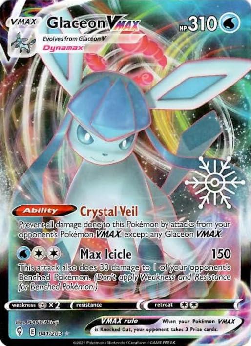 Glaceon VMAX (041/203) (Holiday Calendar) [Sword & Shield: Evolving Skies] (Online Only)