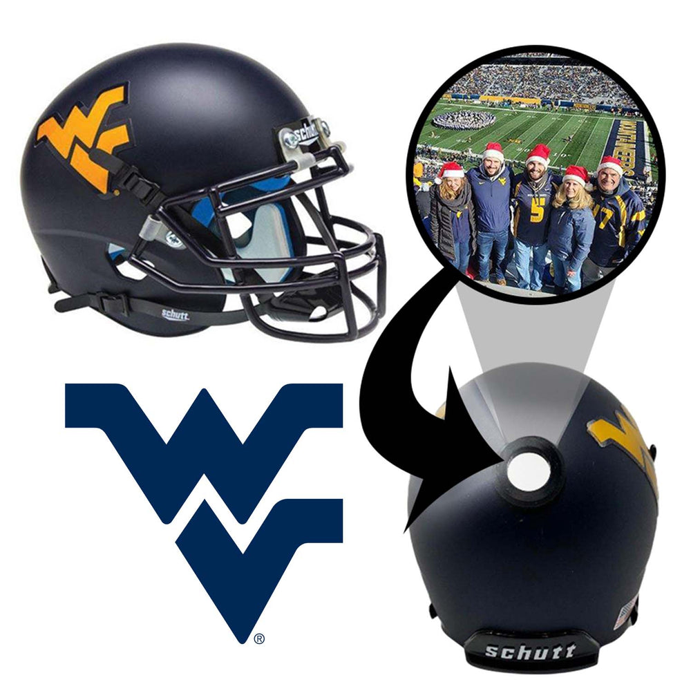 West Virginia Mountaineers College Football Collectible Mini Helmet - Picture Inside - FANZ Collectibles (Online Order Only) (ONLINE ORDER ONLY)